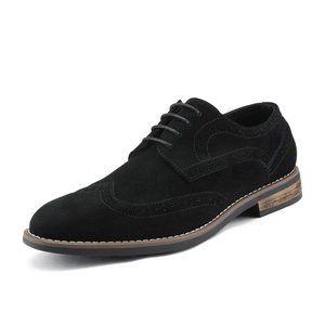 Men's Suede Leather Oxfords Shoes black